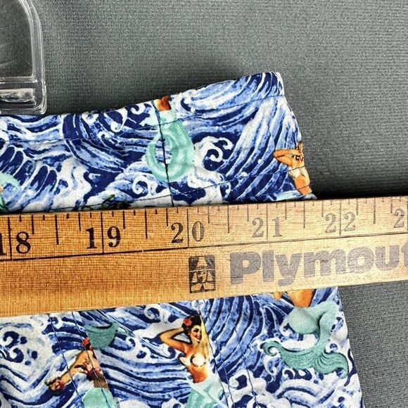 Peter Millar Swim Trunks Shorts Mens XL Lined Gemma Mermaid Allover Print FLAW* - Picture 8 of 16